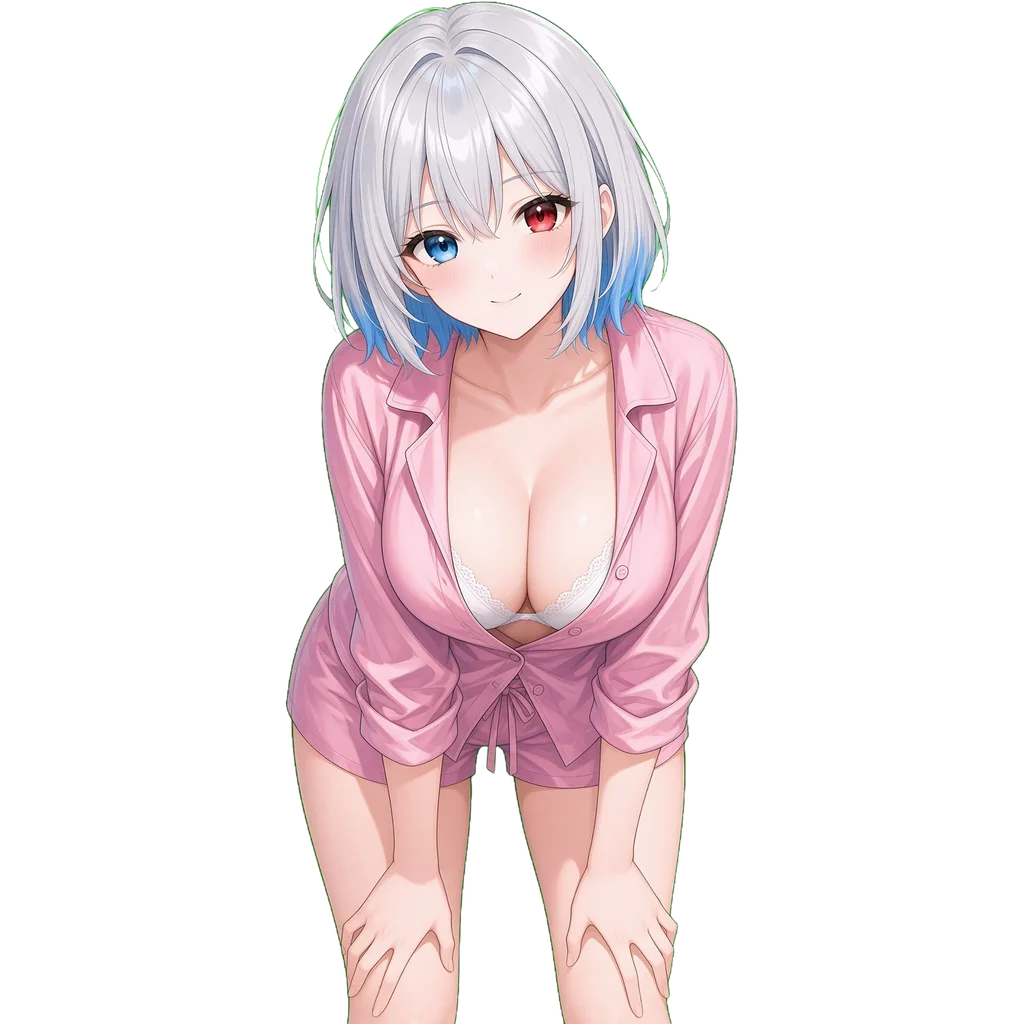 ミア: 前かがみ